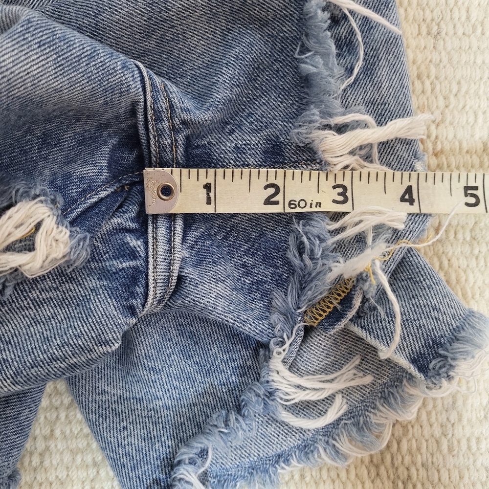 NWT Agolde Jaden High Rise Cut Off Short in Swapmeet Blue Sz 27 - Picture 8 of 11